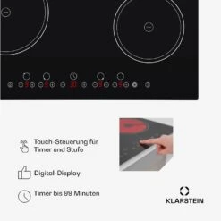 [Wiederverpackt] Virtuosa Glaskeramik-Kochfeld -Klarstein Verkäufe 10029239 de 0005 usp