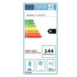 Frosty Mini-Kühlschrank -Klarstein Verkäufe 10029407 energy label