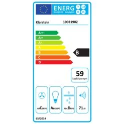 Balzac 60 Dunstabzugshaube Kopffrei -Klarstein Verkäufe 10031902 energy label