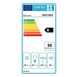 [Gebraucht] Annabelle 60 Dunstabzugshaube Kopffrei -Klarstein Verkäufe 10031905 energy label 1