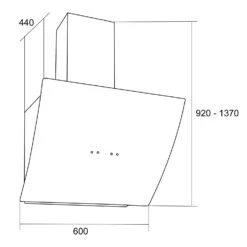 [Gebraucht] Annabelle 60 Dunstabzugshaube Kopffrei -Klarstein Verkäufe 10031905 yy 0008 dimensions 1