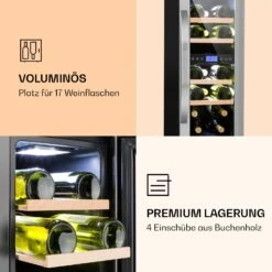Vinovilla 17 Built-In Duo Einbau-Weinkühlschrank 2 Zonen -Klarstein Verkäufe 10032030 de 0006 logo