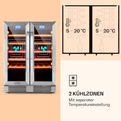 [Wiederverpackt] Vinovilla 42 Twin Built-In Duo Weinkühlschrank 2 Zonen -Klarstein Verkäufe 10032032 de 0004 logo