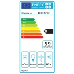 [Wiederverpackt] Aurica 90 Dunstabzugshaube Kopffrei -Klarstein Verkäufe 10032767 energy label