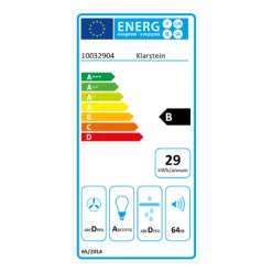 [Wiederverpackt] Athena Dunstabzugshaube Kopffrei -Klarstein Verkäufe 10032904 energy label