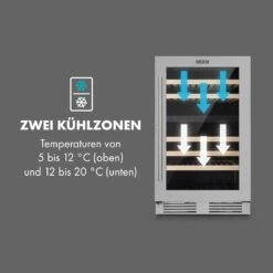 [Wiederverpackt] Vinovilla 79 Built-in Duo Weinkühlschrank 2 Zonen -Klarstein Verkäufe 10033742 de 0003 logo