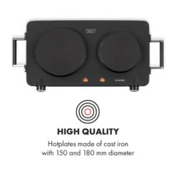 Cookorama Doppelkochplatte -Klarstein Verkäufe 10034573 yy 0003 logo Klarstein Cookorama Doppelkochplatte schwarz