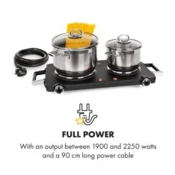 Cookorama Doppelkochplatte -Klarstein Verkäufe 10034573 yy 0004 logo Klarstein Cookorama Doppelkochplatte schwarz