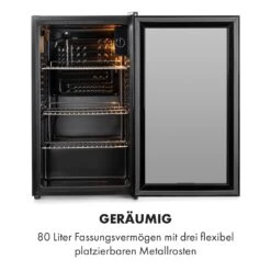Beersafe XXL Onyx Getränkekühlschrank Mit Glastür 80 Liter -Klarstein Verkäufe 10034848 de 0004 logo