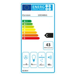Capannina Unterbau-Dunstabzugshaube -Klarstein Verkäufe 10034861 energy label