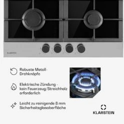 [Wiederverpackt] Alchemist 4 Zonen Gaskochfeld -Klarstein Verkäufe 10034969 de 0005 usp