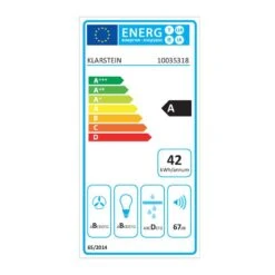 [Wiederverpackt] Silver Lining 90 Dunstabzugshaube Kopffrei -Klarstein Verkäufe 10035318 energy label 1