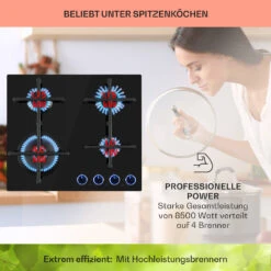 [Wiederverpackt] Illuminosa 4 Gaskochfeld -Klarstein Verkäufe 10035464 de 0003 usp