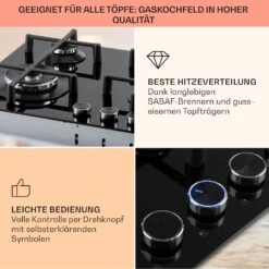 [Wiederverpackt] Illuminosa 4 Gaskochfeld -Klarstein Verkäufe 10035464 de 0004 usp