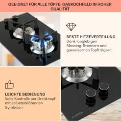 [Gebraucht] Trifecta Domino Gaskochfeld -Klarstein Verkäufe 10035468 de 0004 usp