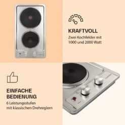 [Wiederverpackt] Appetito Domino Elektrokochfeld -Klarstein Verkäufe 10035700 de 0003 logo