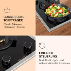 [Gebraucht] Goldflame Domino Prime Gaskochfeld -Klarstein Verkäufe 10037806 de 0003 logo