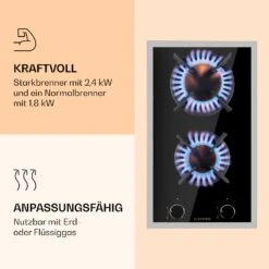 [Wiederverpackt] Goldflame Domino Prime Gaskochfeld -Klarstein Verkäufe 10037806 de 0004 logo 1