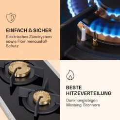 [Gebraucht] Goldflame Domino Prime Gaskochfeld -Klarstein Verkäufe 10037806 de 0005 logo