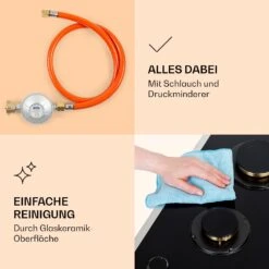 [Wiederverpackt] Goldflame Domino Prime Gaskochfeld -Klarstein Verkäufe 10037806 de 0006 logo 1