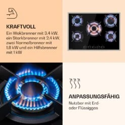 [Gebraucht] Goldflame 5 Prime Gaskochfeld -Klarstein Verkäufe 10037808 de 0004 logo 1