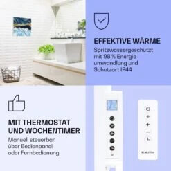 [Gebraucht] Wonderwall Air Art Smart Infrarotheizung Mit Bild Blauer Marmor -Klarstein Verkäufe 10037828 de 0004 logo