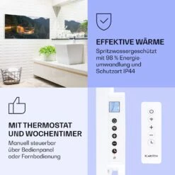 [Wiederverpackt] Wonderwall Air Art Smart Infrarotheizung Mit Bild Bergstraße -Klarstein Verkäufe 10037902 de 0004 logo