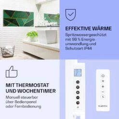 [Wiederverpackt] Wonderwall Air Art Smart Infrarotheizung Mit Bild Grüne Linie -Klarstein Verkäufe 10037908 de 0004 logo