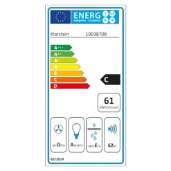 [Gebraucht] Futurelight Smart Inselhaube -Klarstein Verkäufe 10038709 energy label 1