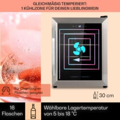 [Wiederverpackt] Vinamour 16 Uno Weinkühlschrank -Klarstein Verkäufe 10039897 de 0003 usp