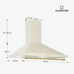 [Gebraucht] Montblanc 90 Dunstabzugshaube -Klarstein Verkäufe 10040265 yy 0011 dimensions