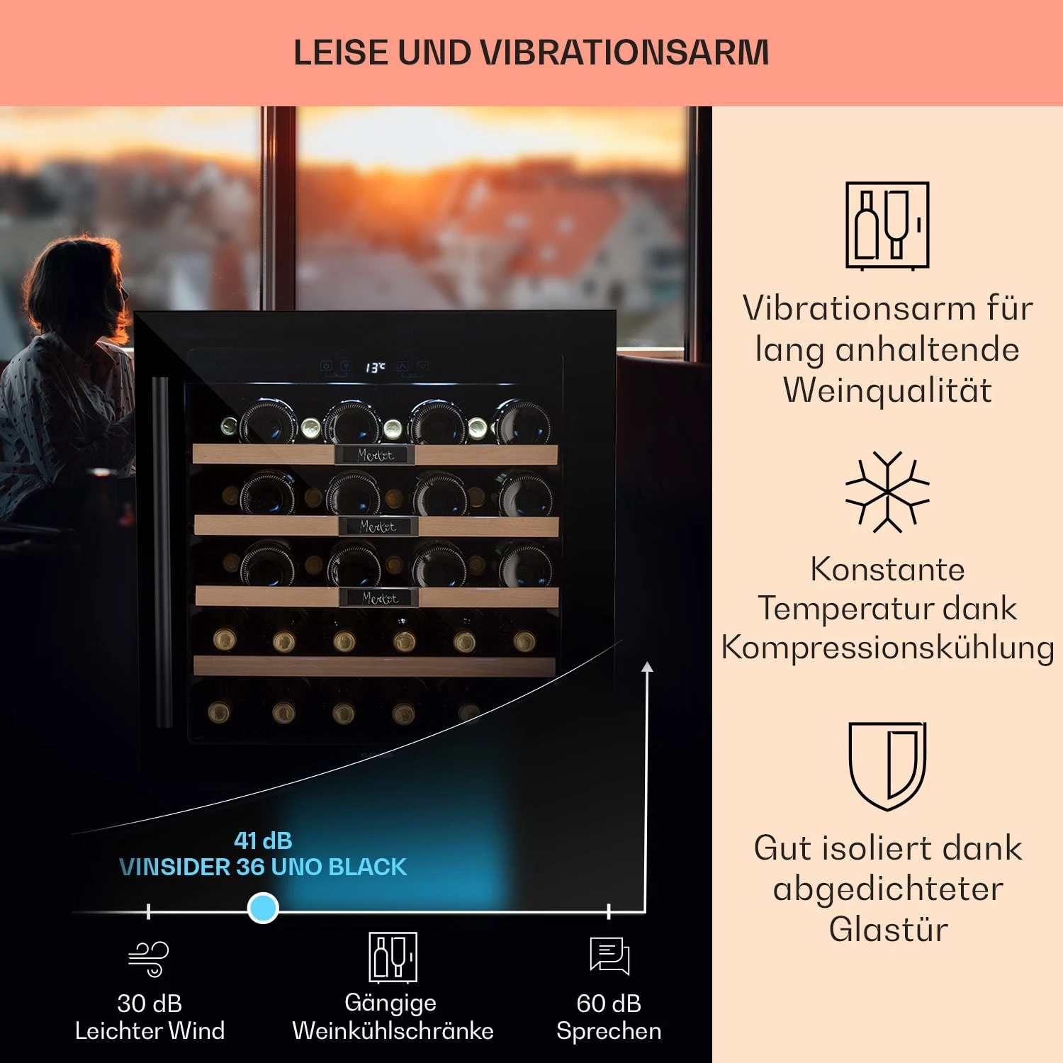 Vinsider 36 Built-In Uno Einbau-Weinkühlschrank 4 Vinsider 36 Built-In Uno Einbau-Weinkühlschrank – Bild 4
