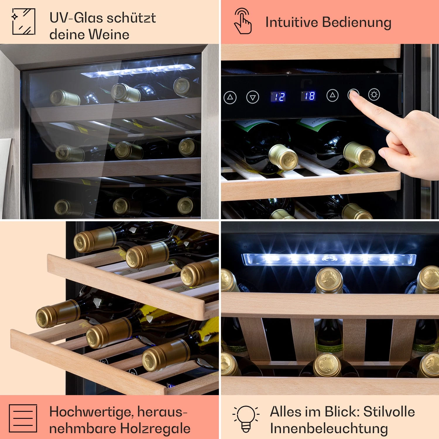 Vinamour 33 Duo Weinkühlschrank 2 Zonen 5 Vinamour 33 Duo Weinkühlschrank 2 Zonen – Bild 5