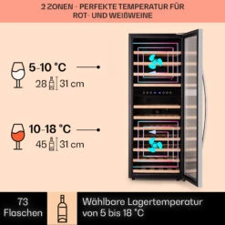 [Gebraucht] Vinamour 73 Duo Weinkühlschrank 2 Zonen -Klarstein Verkäufe 10041314 de 0003 logo
