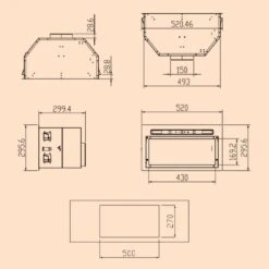 [Wiederverpackt] Camila Unterbau-Dunstabzugshaube -Klarstein Verkäufe 10041345 yy 0011 dimensions