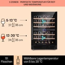 [Gebraucht] Vinovilla 50 Duo Einbau-Weinkühlschrank 2 Zonen -Klarstein Verkäufe 10041899 de 0003 usp