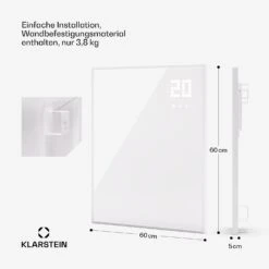 [Gebraucht] Wonderwall Smart Bornholm Infrarotheizung Für Die Wand 360W -Klarstein Verkäufe 10045462 de 0007 usp