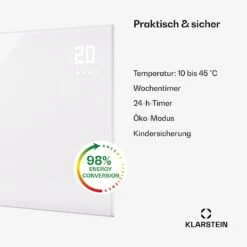 [Wiederverpackt] Wonderwall Smart Bornholm Infrarotheizung Für Die Wand 980W -Klarstein Verkäufe 10045466 de 0005 usp 1
