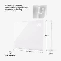 [Gebraucht] Wonderwall Smart Bornholm Infrarotheizung Für Die Wand 980W -Klarstein Verkäufe 10045466 de 0007 usp