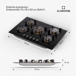 [Wiederverpackt] Goldflame 5 Gaskochfeld 5-flammig Autark -Klarstein Verkäufe 10045626 de 0007 usp 1