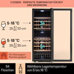 Vinamour 54 Duo Weinkühlschrank 2 Zonen 10 Vinamour 54 Duo Weinkühlschrank 2 Zonen -Klarstein Verkäufe 10045813 de 0003 usp