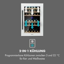 [Wiederverpackt] Vinsider 41D Built-In Duo Einbau-Weinkühlschrank 2 Zonen -Klarstein Verkäufe 10045820 de 0003 usp 1
