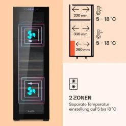[Wiederverpackt] Bovella 27 Duo+ Zweizonen-Weinkühlschrank -Klarstein Verkäufe 10045884 de 0004 logo 1