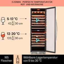 Vinovilla Grande 165 Weinkühlschrank 2 Zonen -Klarstein Verkäufe 10045898 de 0003 usp