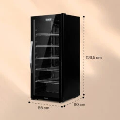 Beersafe 7XL Getränkekühlschrank Mit Glastür 242 Liter -Klarstein Verkäufe 10045903 yy 0011 dimensions