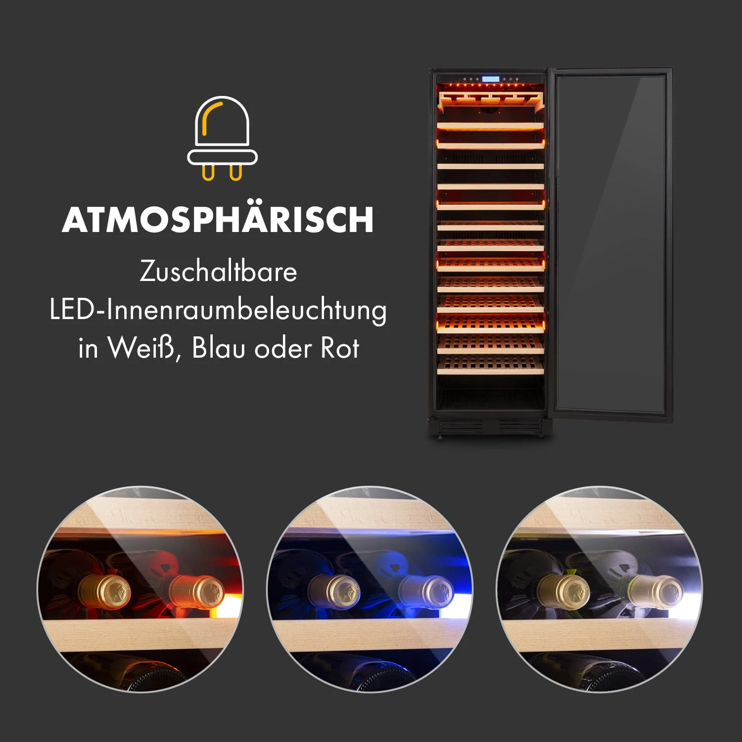 Vinovilla Grande 165 Built-in Uno Onyx Weinkühlschrank 2 Zonen 3 Vinovilla Grande 165 Built-in Uno Onyx Weinkühlschrank 2 Zonen – Bild 3