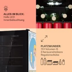 [Gebraucht] Beersafe 70 Bierzeit Edition Getränkekühlschrank Mit Glastür 70 Liter -Klarstein Verkäufe 10046063 de 0005 usp