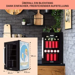 [Gebraucht] Beersafe 70 Bierzeit Edition Getränkekühlschrank Mit Glastür 70 Liter -Klarstein Verkäufe 10046063 de 0007 usp