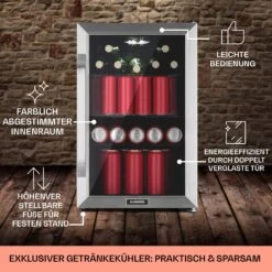 Beersafe 70 Birra Edition Getränkekühlschrank Mit Glastür 70 Liter -Klarstein Verkäufe 10046065 de 0006 usp