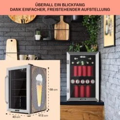Beersafe 70 Birra Edition Getränkekühlschrank Mit Glastür 70 Liter -Klarstein Verkäufe 10046065 de 0007 usp